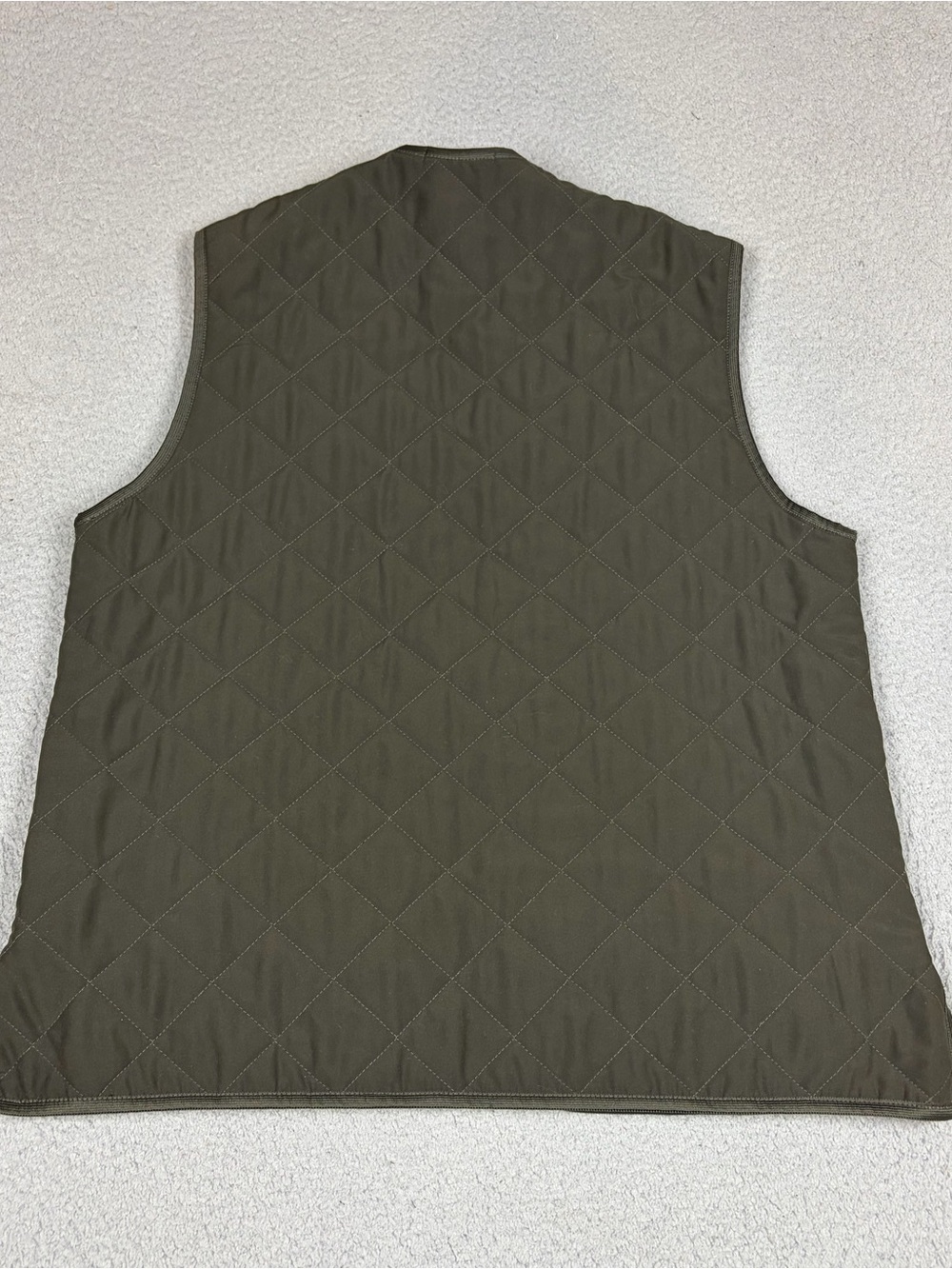 Orvis Quilted Vest Womens Large Green Fleece Lined Full Zip Pockets - Picture 7 of 9